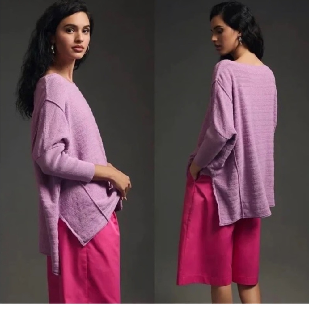 PILCRO lavender lilac oversized tunic knit sweater